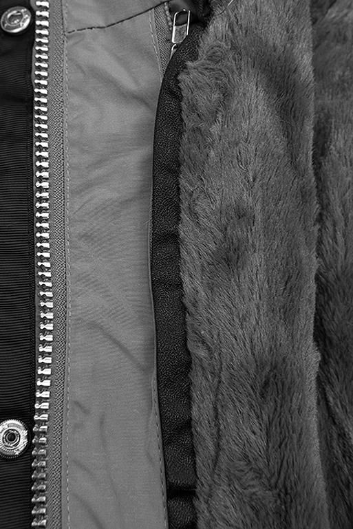 Šedá parka na zimu