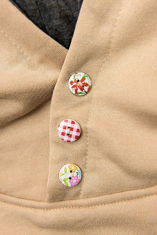 Mikina s oblékáním přes hlavu béžová/šedá/černá