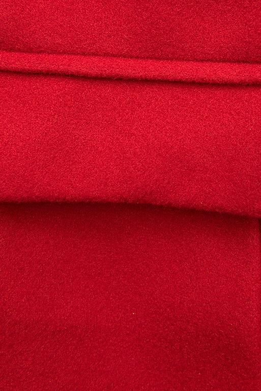 Elegantní podzimní kabát červený