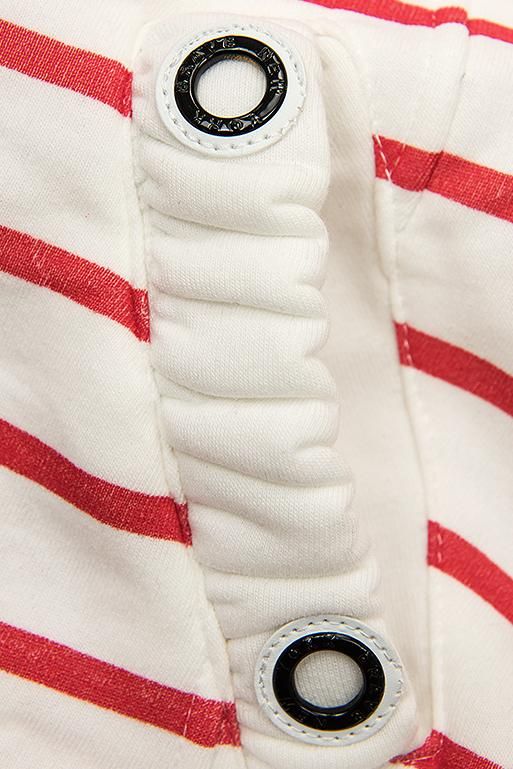 Pruhovaná mikina bílá/červená