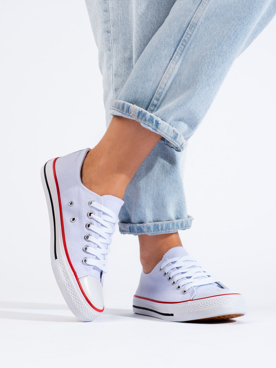 Světlé fialové dámské plátěné tenisky