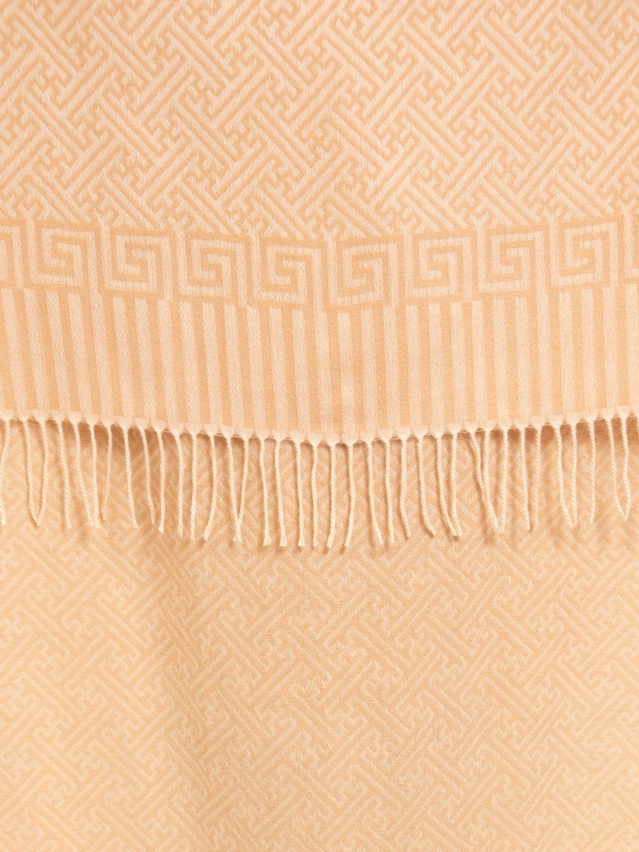 Světlé béžová vzorovaná šála