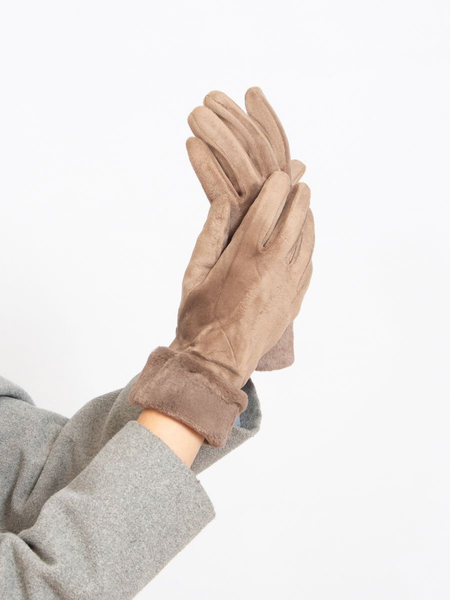 Béžovéí dámské rukavice na zimu