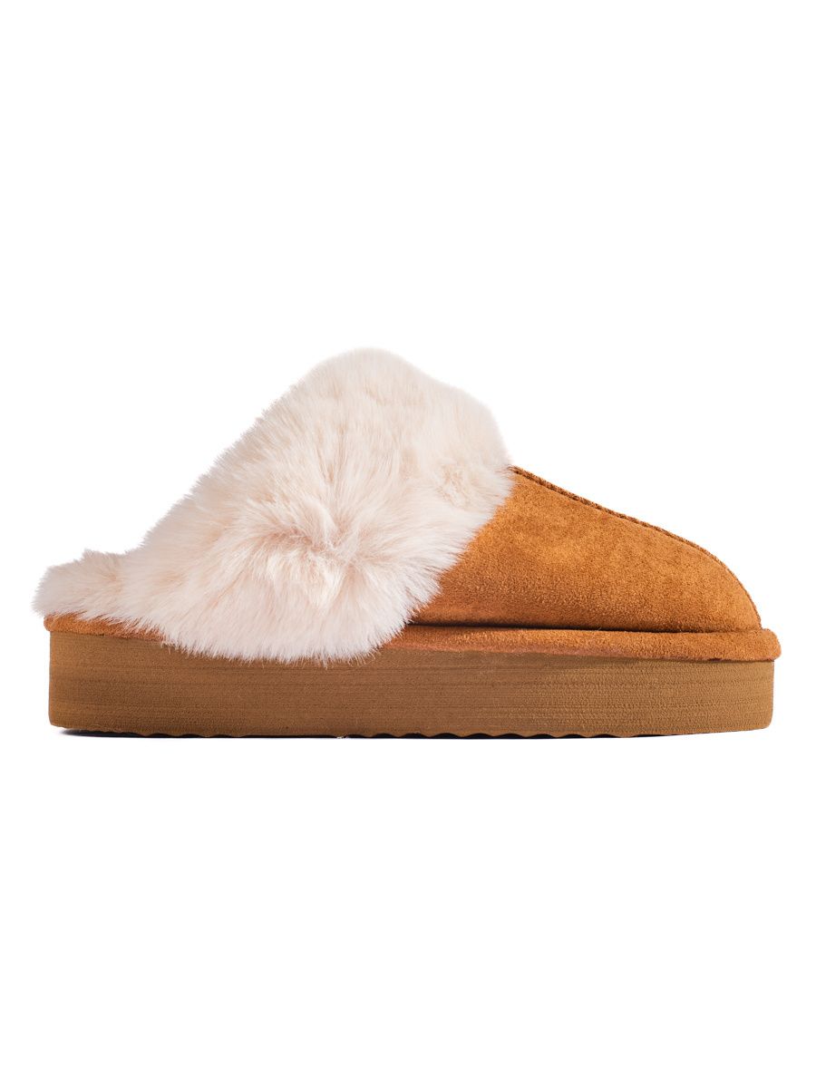 Camel hnědé papuče na platformě