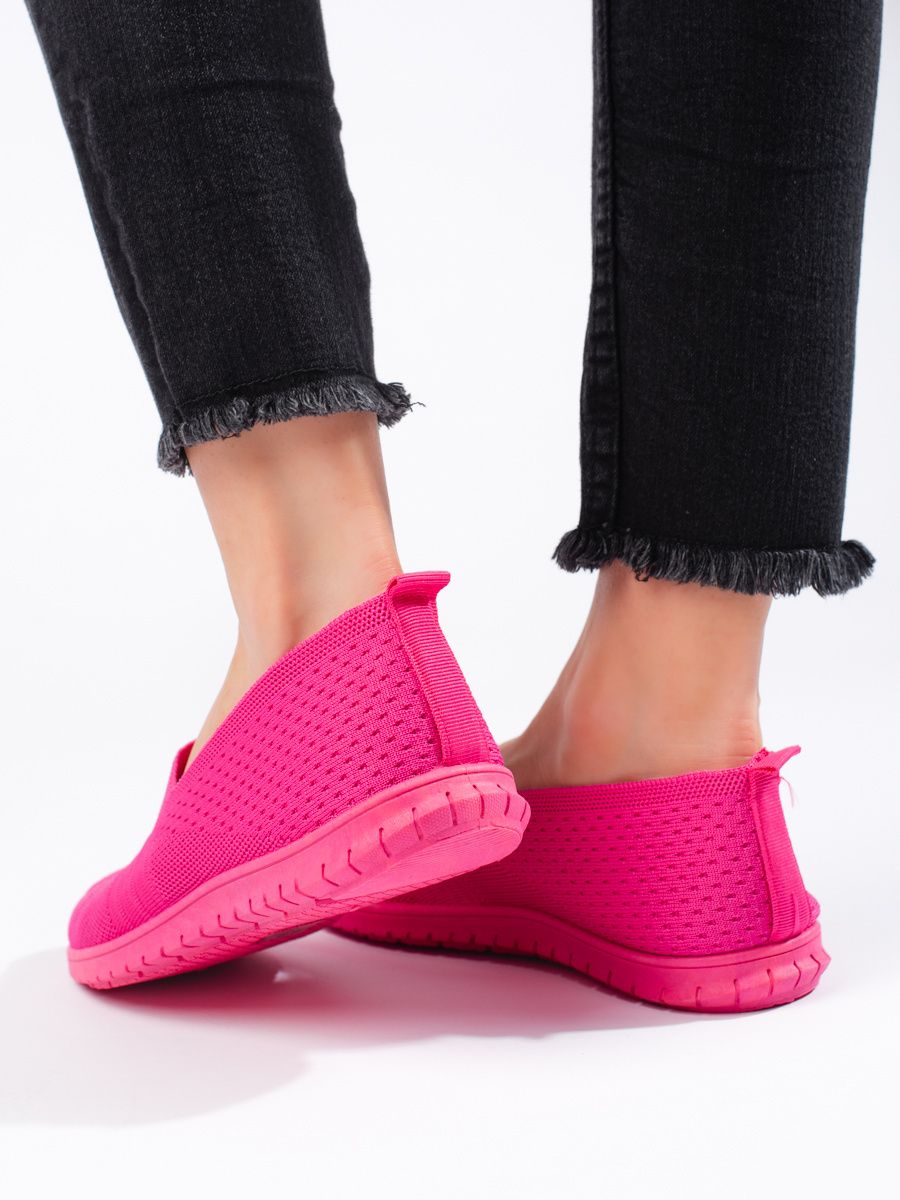 Růžové sportovní slip-on tenisky