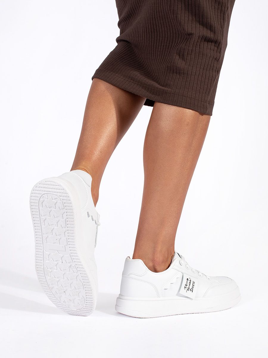 Bílé platformové tenisky
