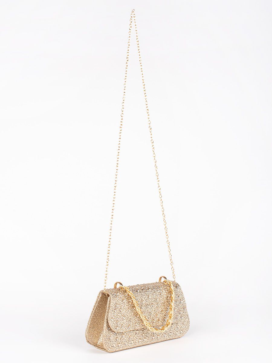 Malá zlatá kabelka na řetízku