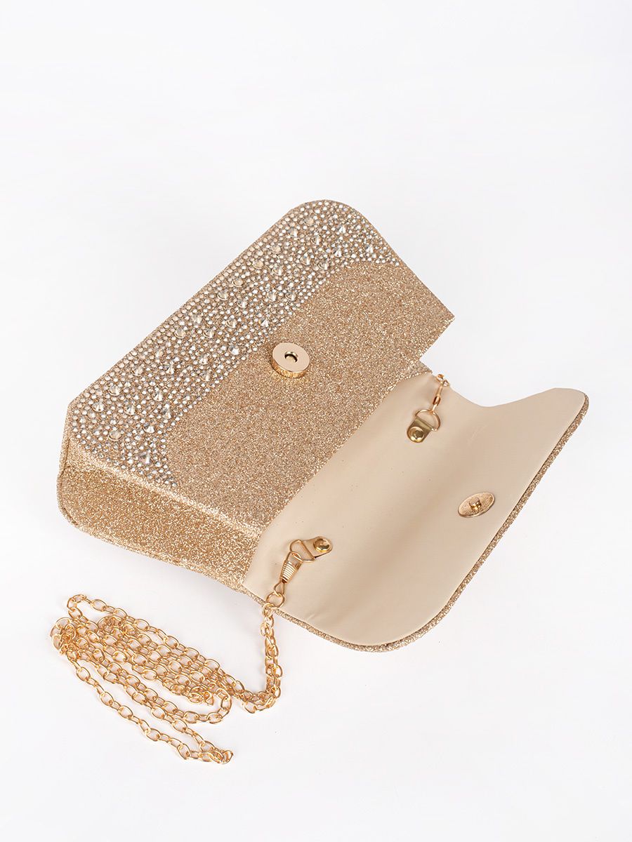 Malá zlatá kabelka na řetízku