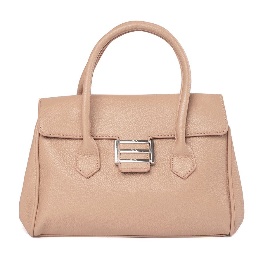 Béžová taška s rukojeťmi a popruhem