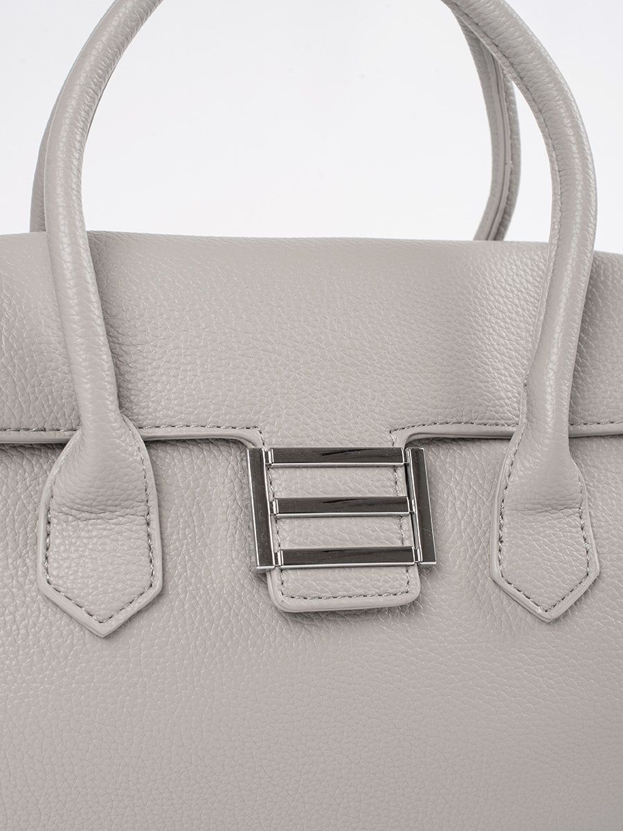 Šedá taška s rukojeťmi a popruhem