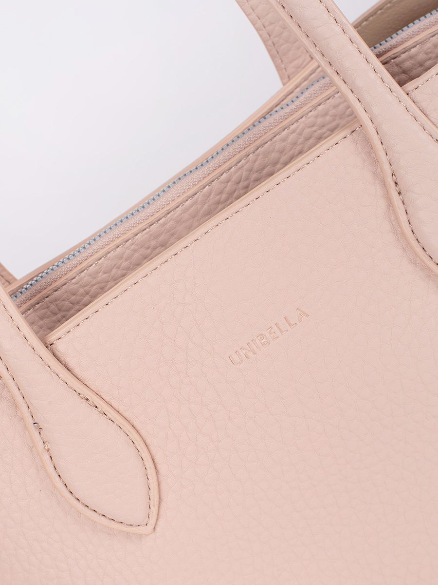 Pudrovorůžová taška typu shopper