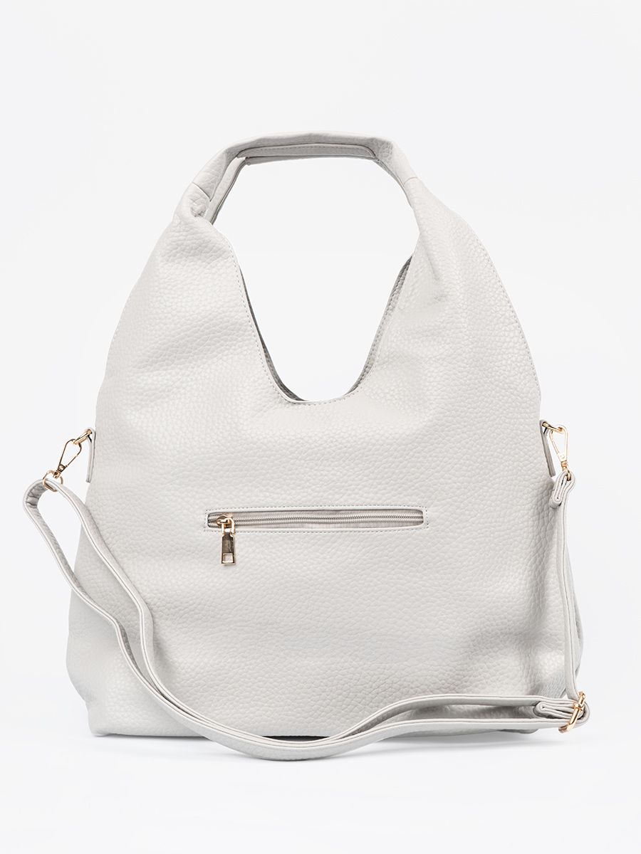 Šedá perforovaná kabelka přes rameno