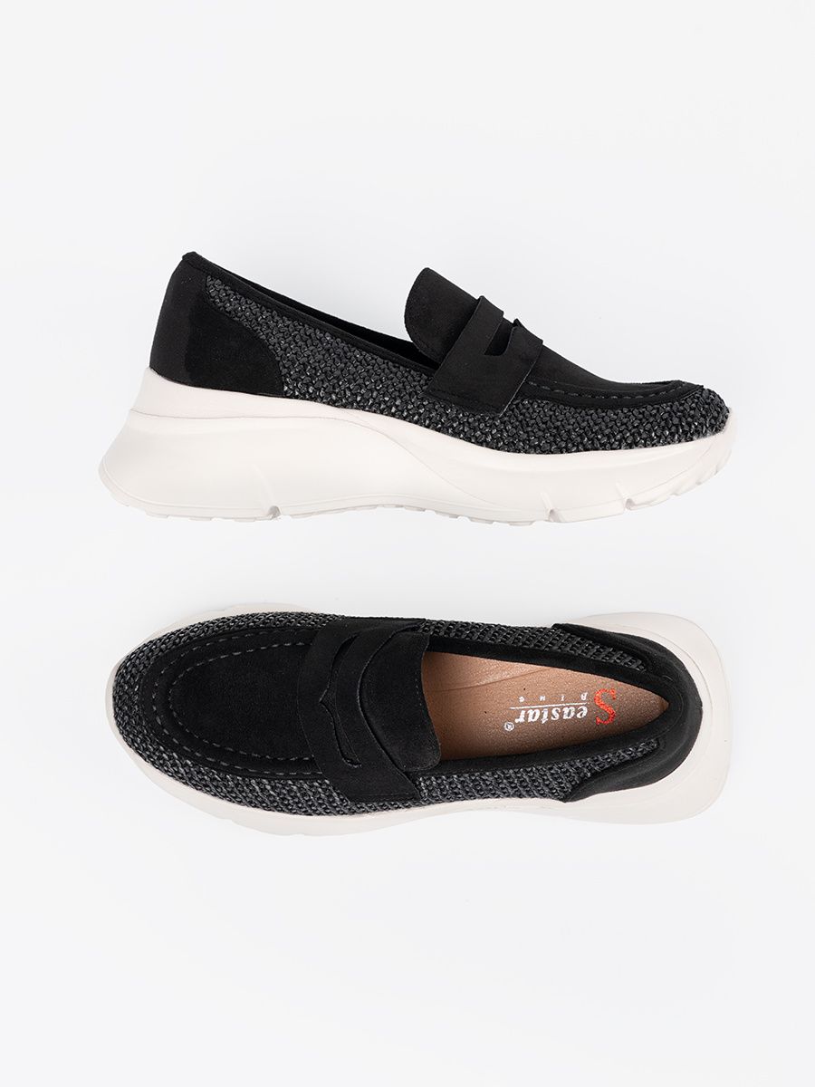 Černé polobotky na hrubé podrážce