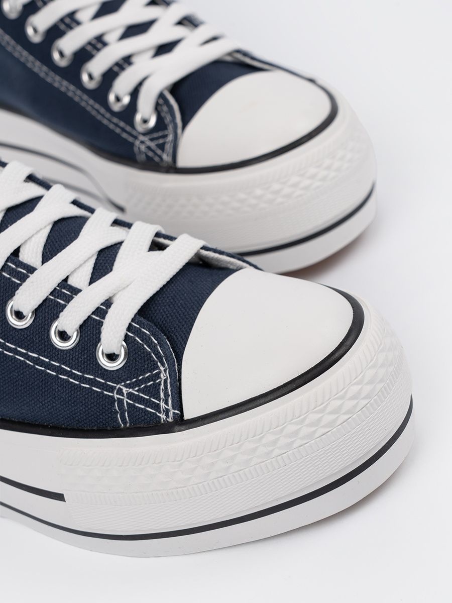 Dámské tmavě modré tenisky na platformě