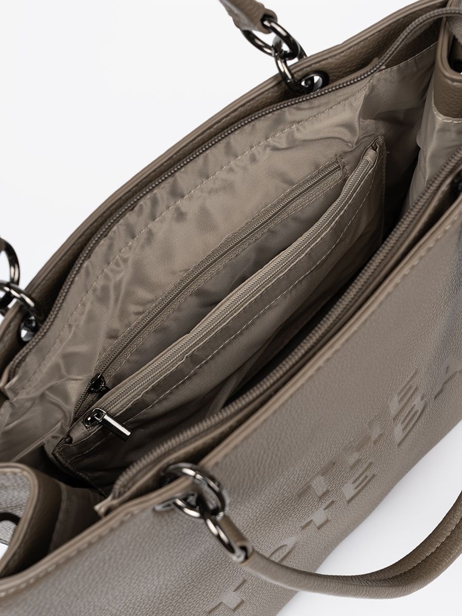 Elegantní kabelka TOTE tmavě béžová