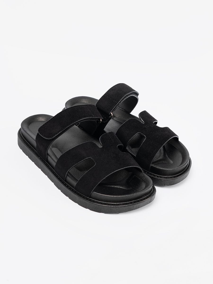 Černé dámské pantofle