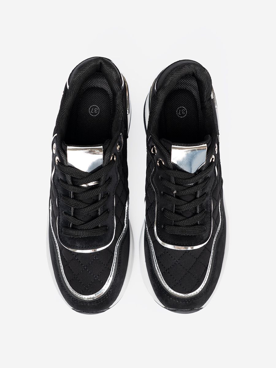 Černé dámské sneakersy na platformě