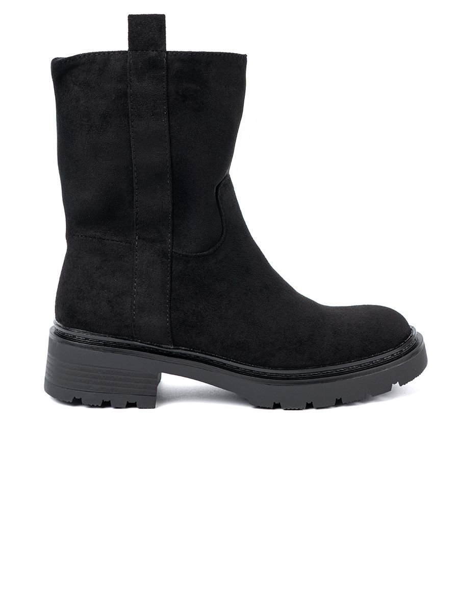 Stylové kotníkové kozačky s hrubou černou podrážkou