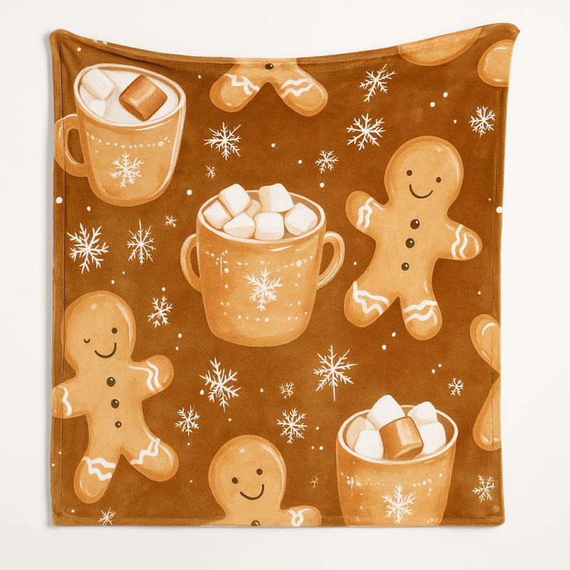 Měkká plyšová XL deka Perníček