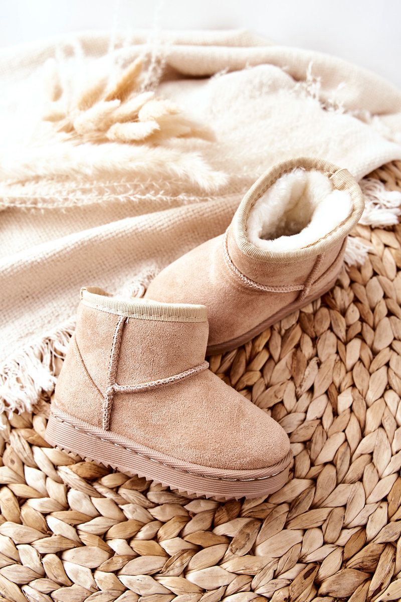 Béžové zateplené sněhule z ekosemiše
