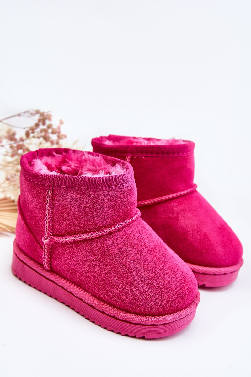 Zateplené růžové slip-on sněhule