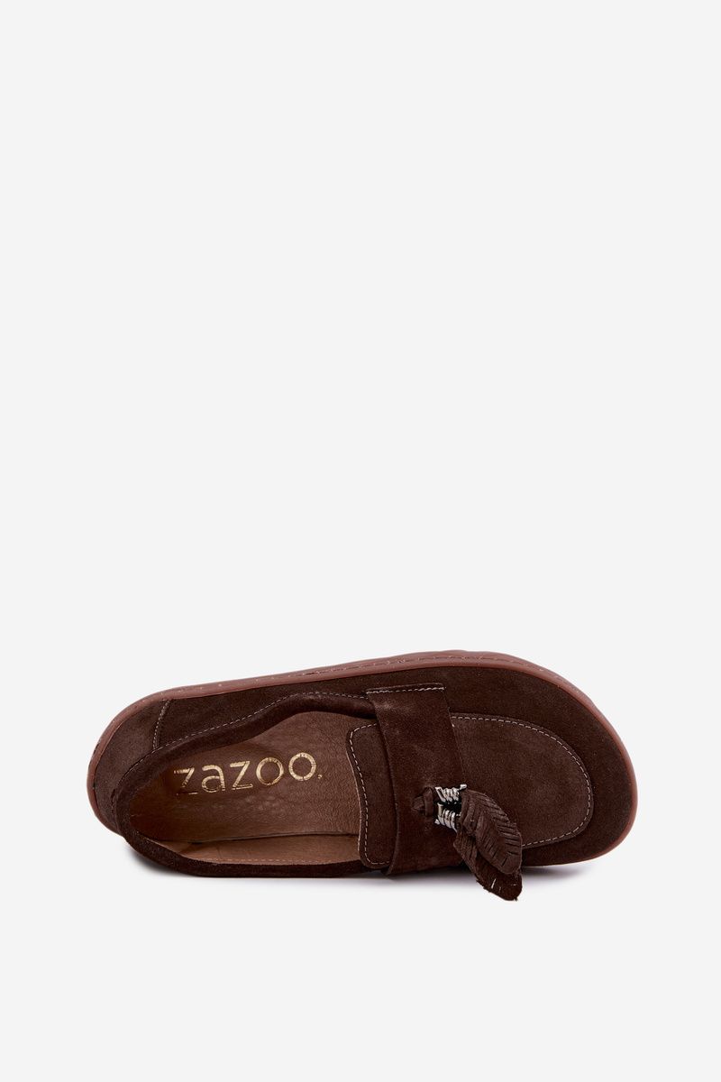Barefoot mokasíny z přírodního semiše, tmavě hnědé