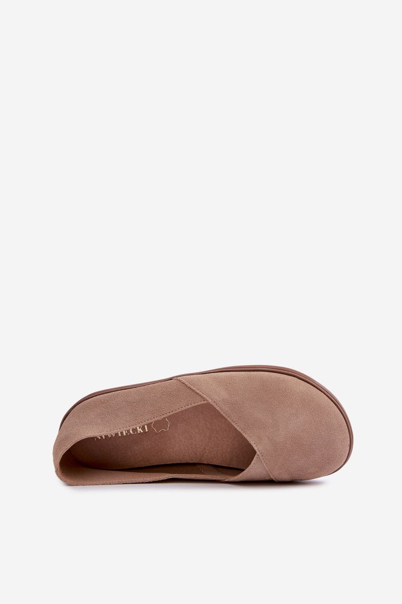 Barefoot baleríny z přírodního semiše béžové