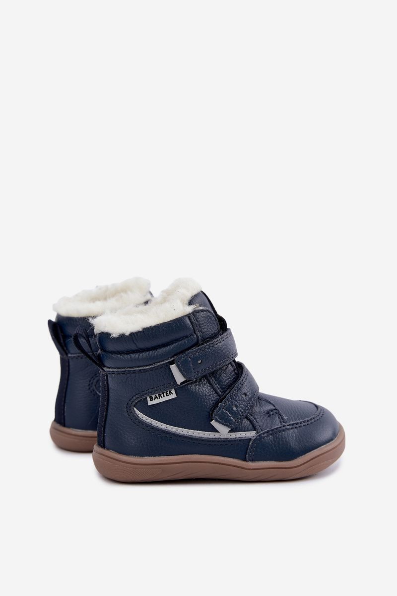 Kožené barefoot sněhule modré