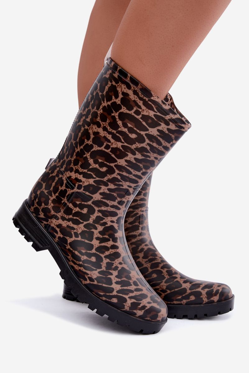 Holínky s leopardím vzorem