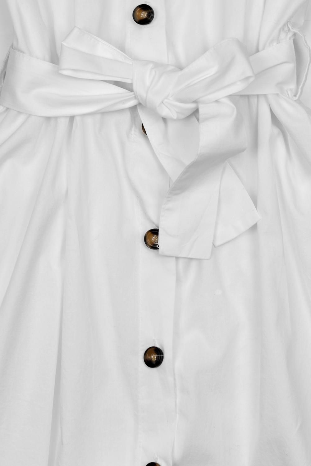 Bílé krátké košilové šaty