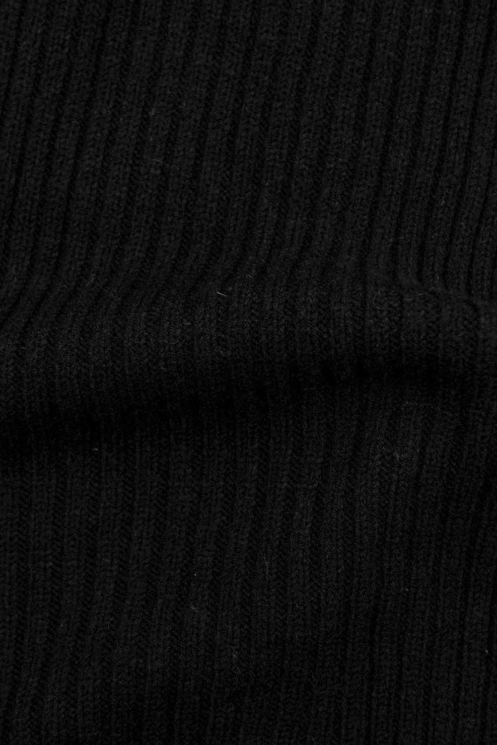 Černé pletené rolákové šaty