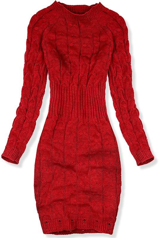Pletené červené šaty