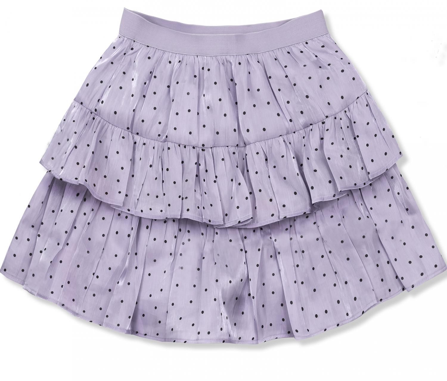 Lila tečkovaná sukně