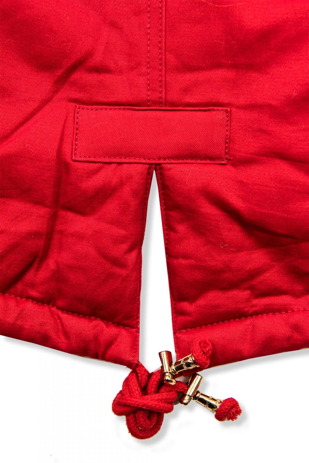 Červená teplá podzimní parka