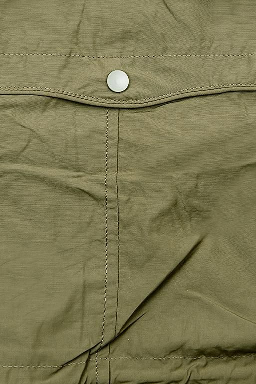 Khaki jarní parka s kapucí