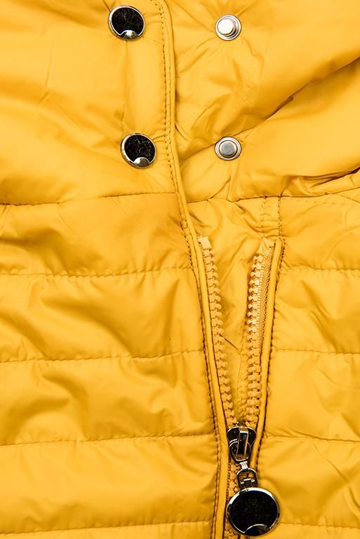 Žlutá prošívaná jarní bunda