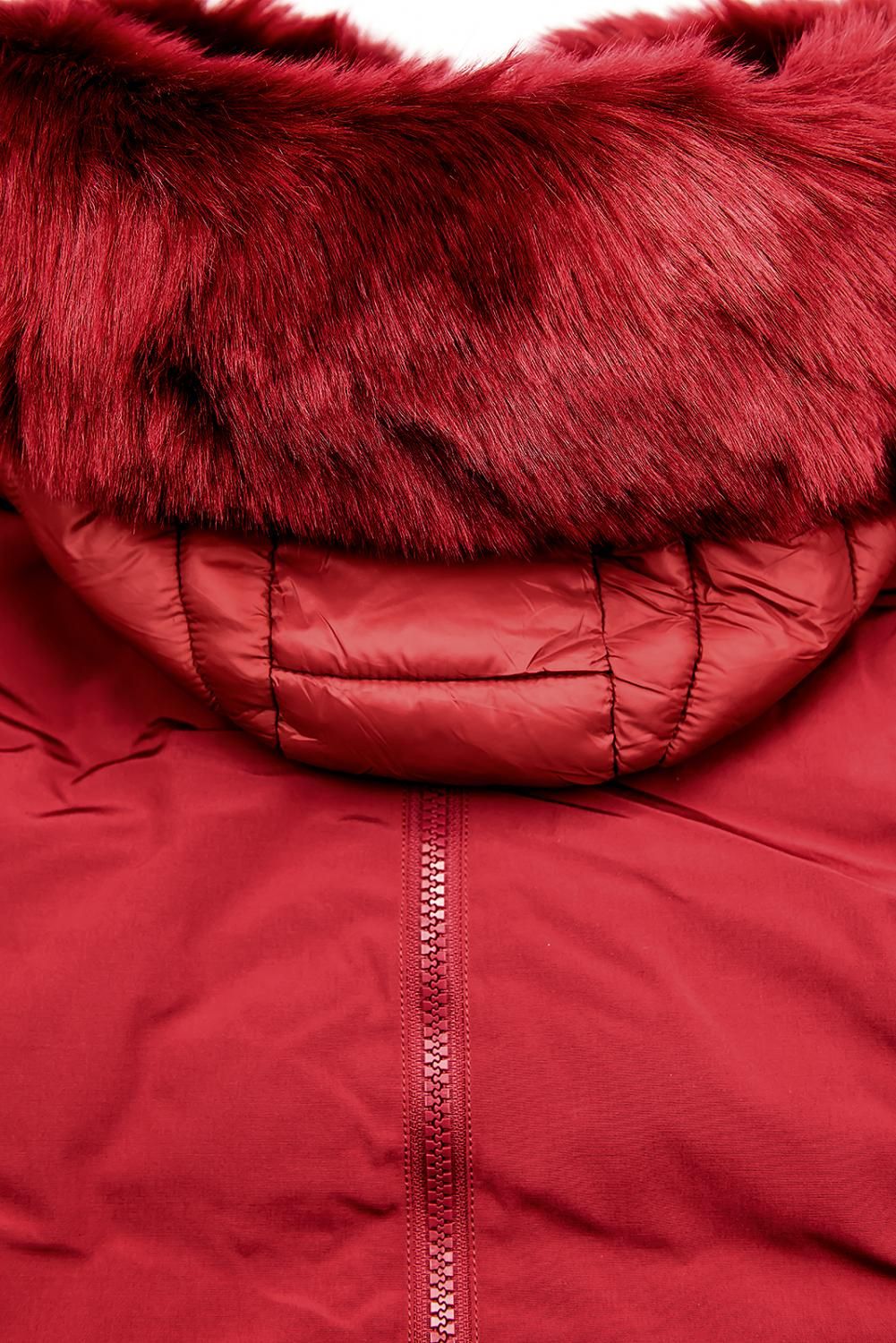 Zimní prošívaná bunda červená