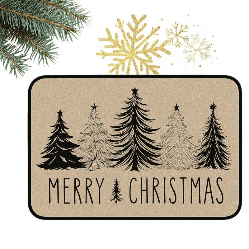 Rohožka s vánočním motivem béžová 60x90 cm