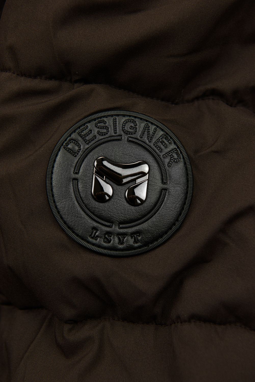 Čokoládově hnědá teplá zimní bunda DESIGN