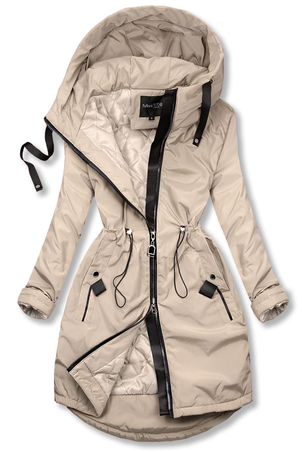 Béžový přechodný plášť/parka