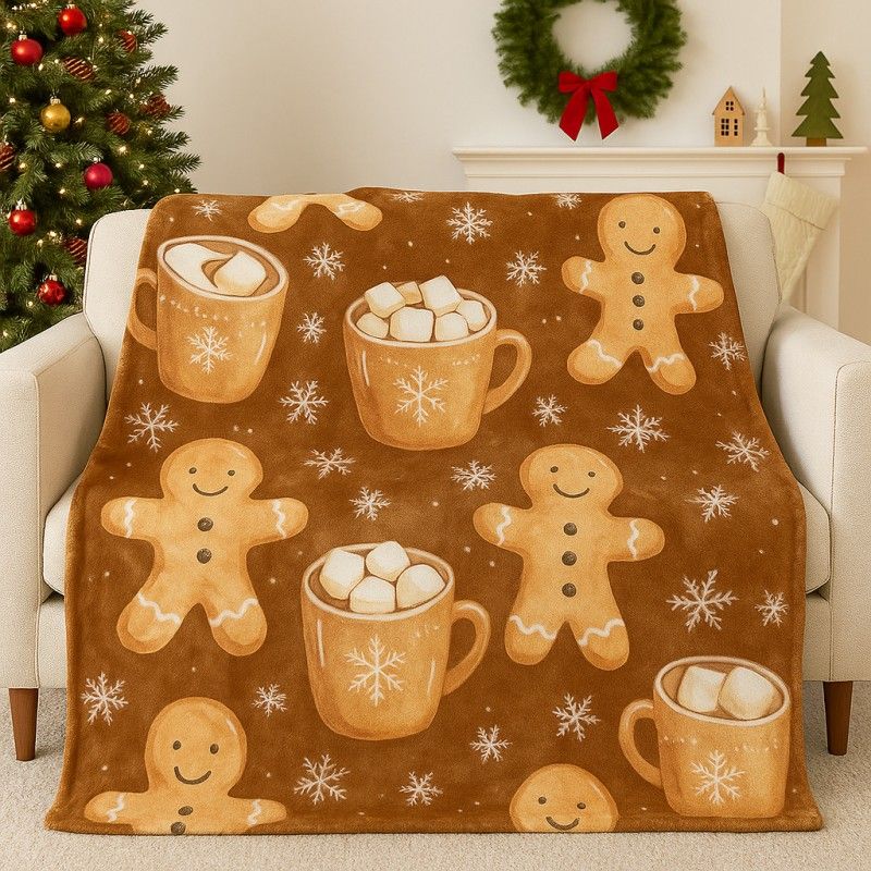 Měkká plyšová XL deka Perníček