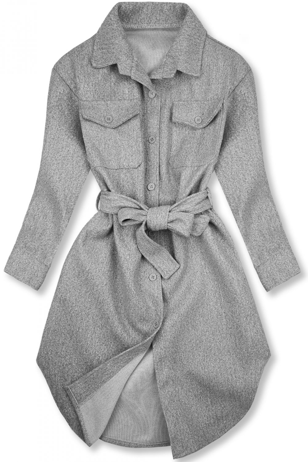 Šedý lehký plášť