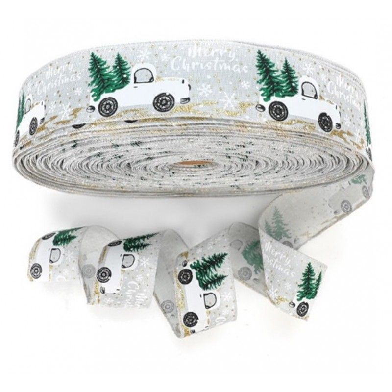 Vánoční stuha DRIVING 5cm x 2m