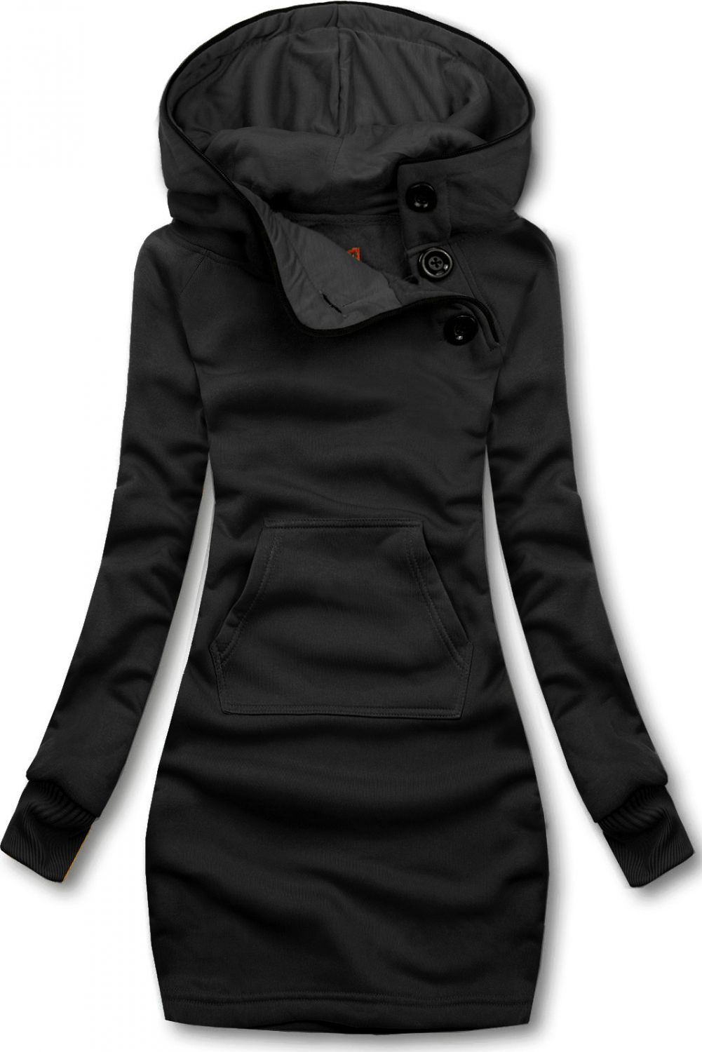 Černá mikina s oblékáním přes hlavu