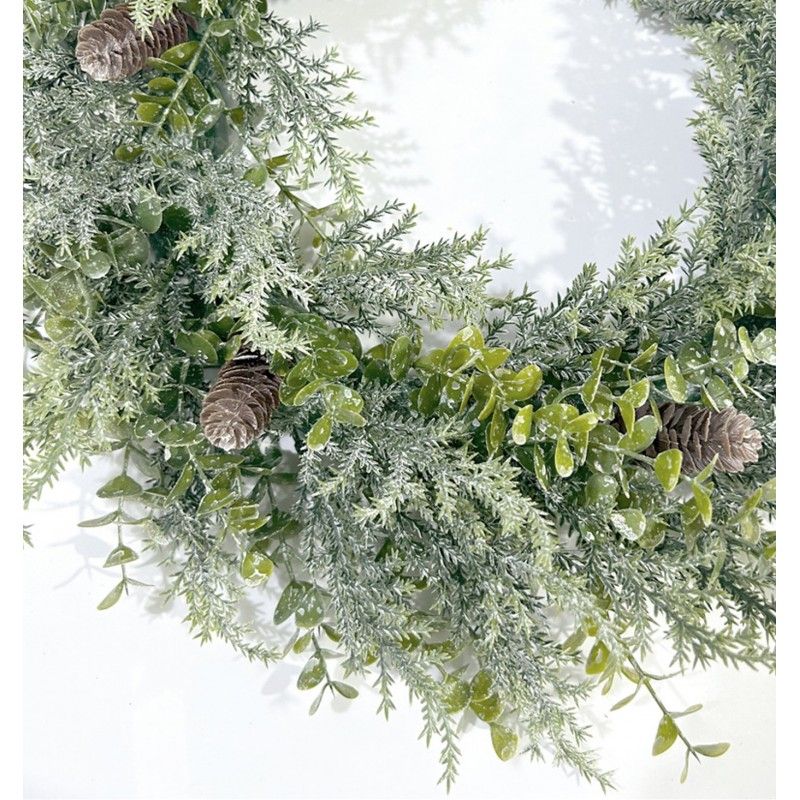 Vánoční věnec na dveře, naturální zelená, 38 cm