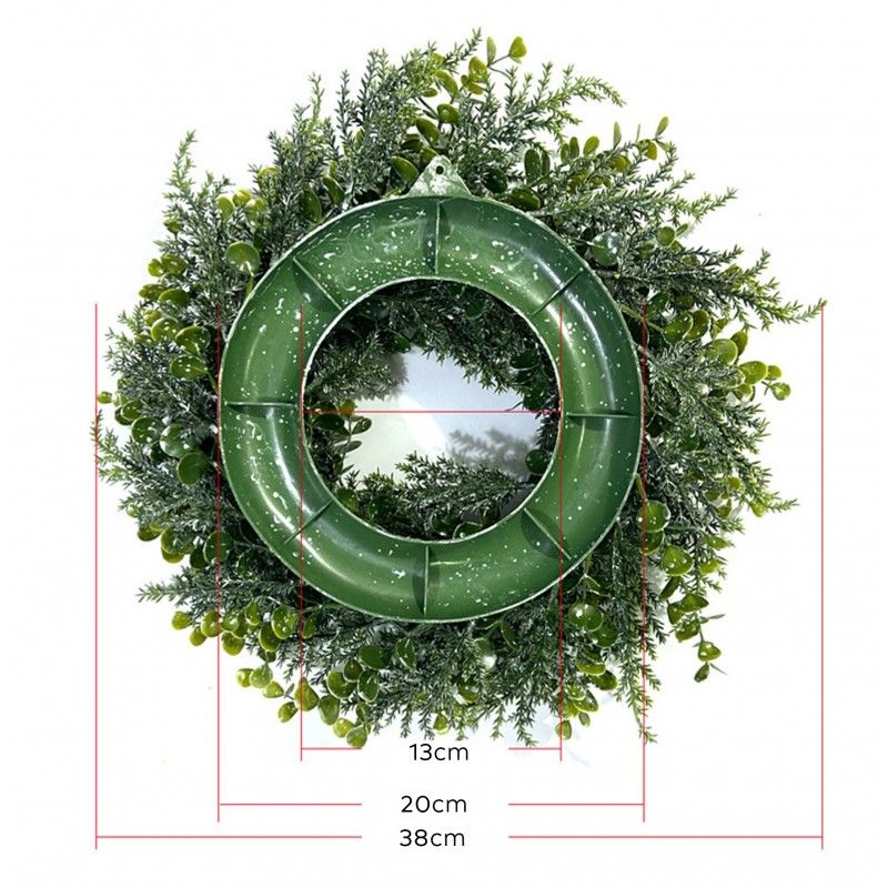 Vánoční věnec na dveře, naturální zelená, 38 cm