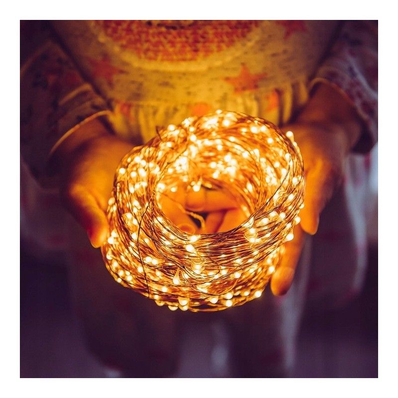 Vánoční světla - 200 LED, 20m, teplá bílá