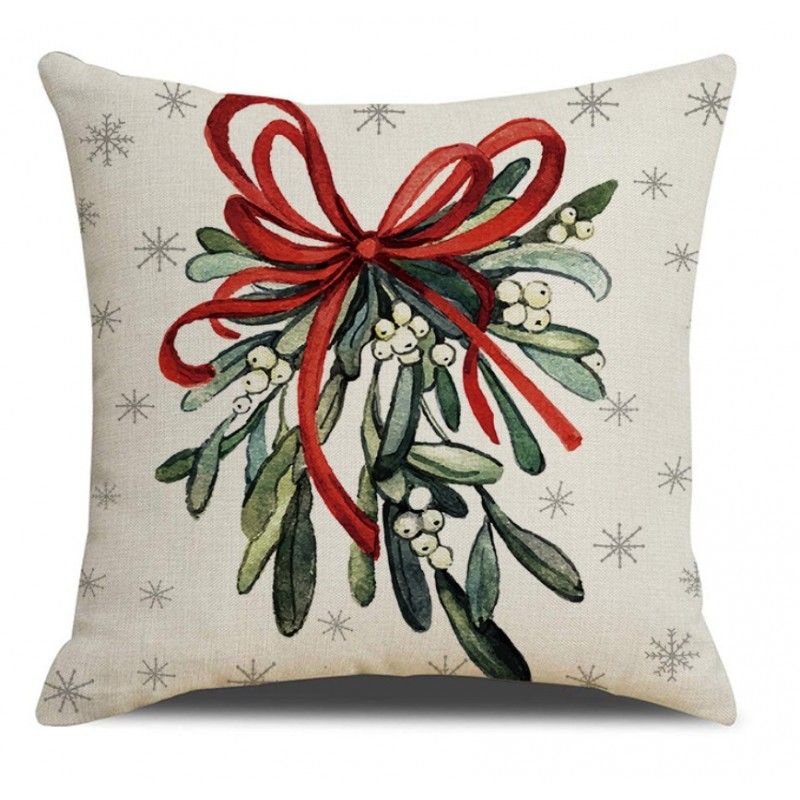 Vánoční povlečení na polštář MISTLETOE 45 cm x 45 cm