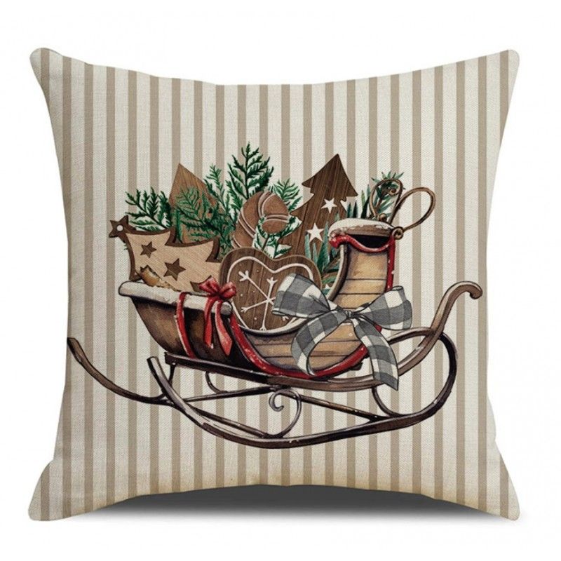 Vánoční povlak na polštář SLEIGH 45 cm x 45 cm
