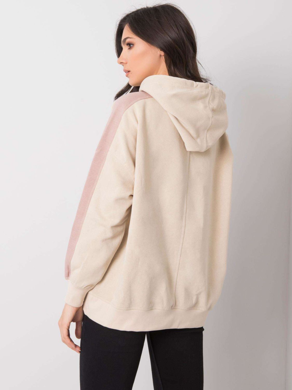Béžová mikina s kapucí NIE ZNASZ MNIE